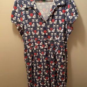 Fervour cat pattern dress
